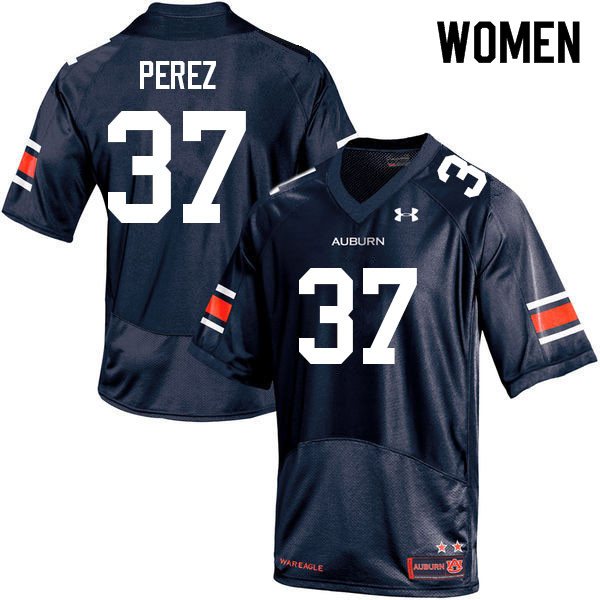 Women #37 Daniel Perez Auburn Tigers College Football Jerseys Sale-Navy
